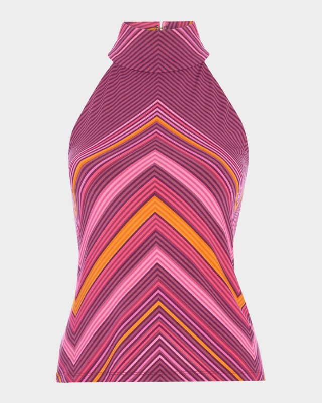 Jenna Chevron Halter Top